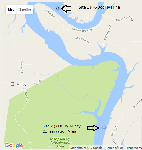 Bull Shoals Lake Sampling Sites